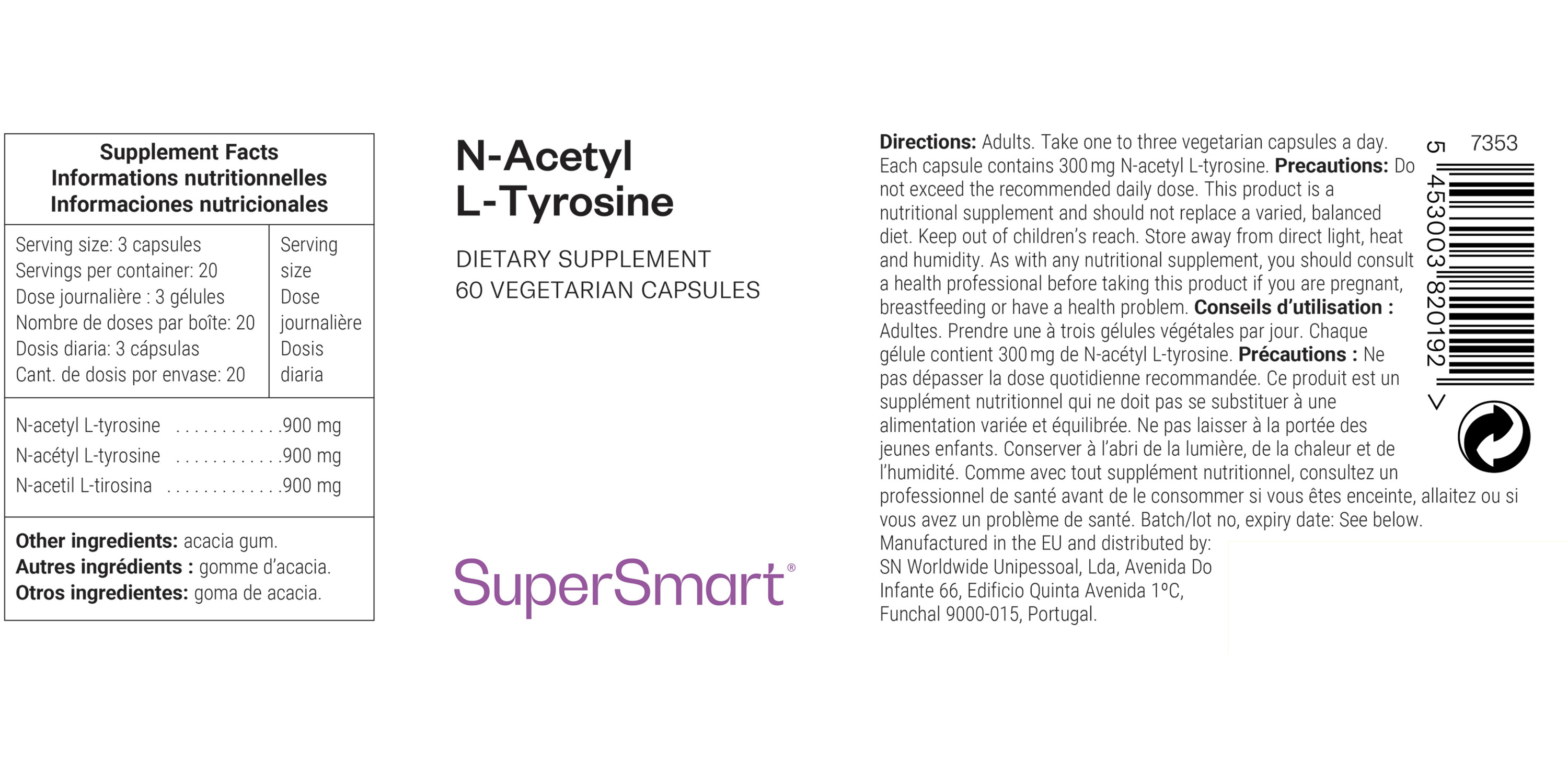 N-Acetyl L-Tyrosine Supplement