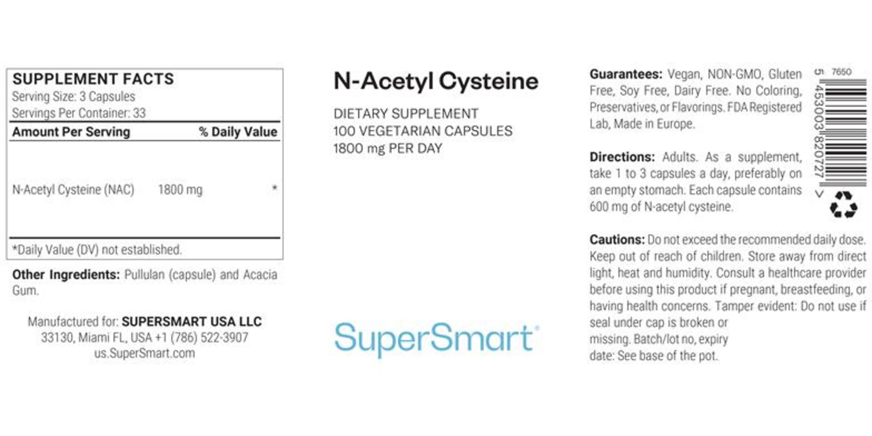 N-Acetyl Cysteine Supplement