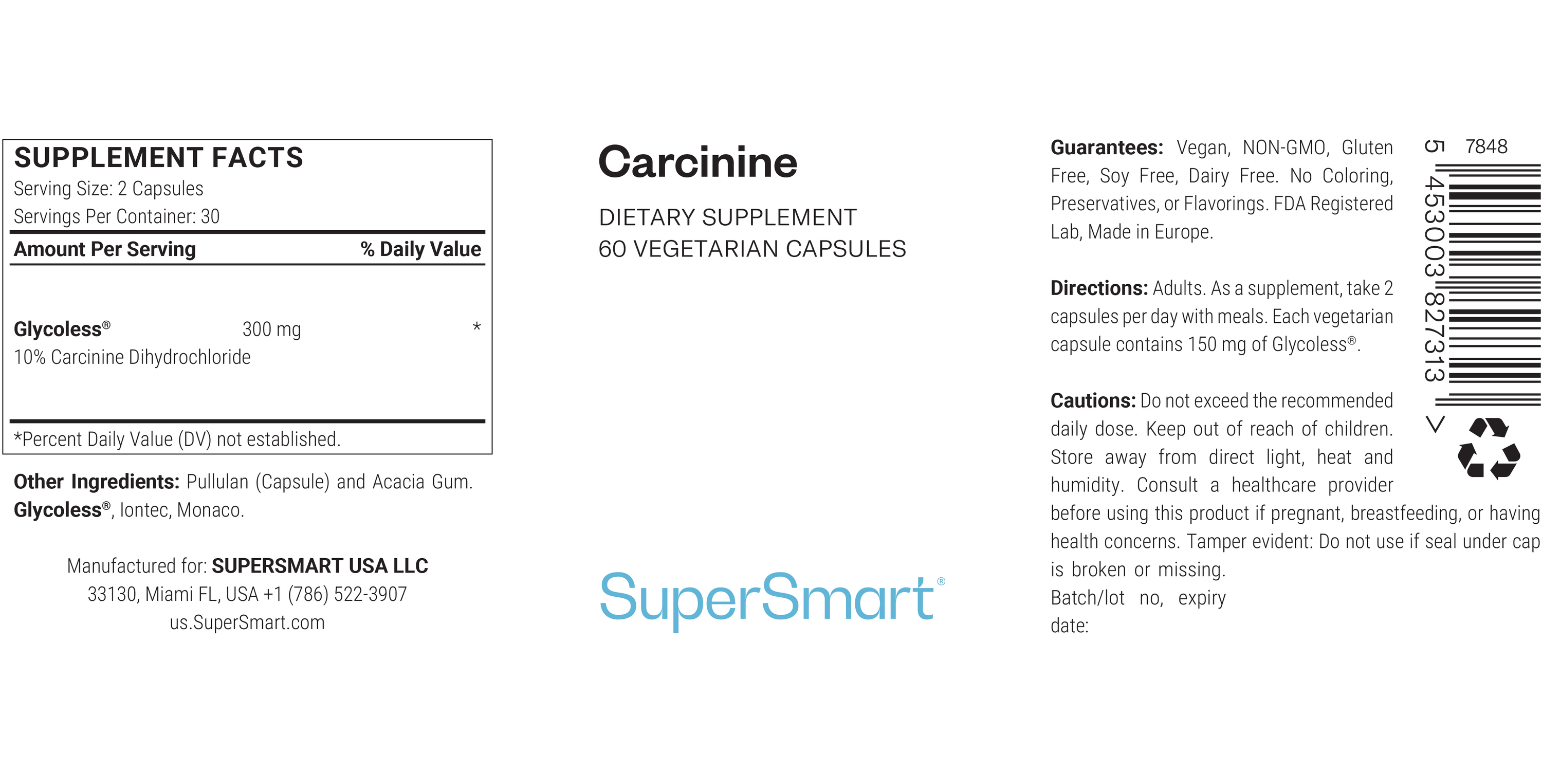 Carcinine Supplement
