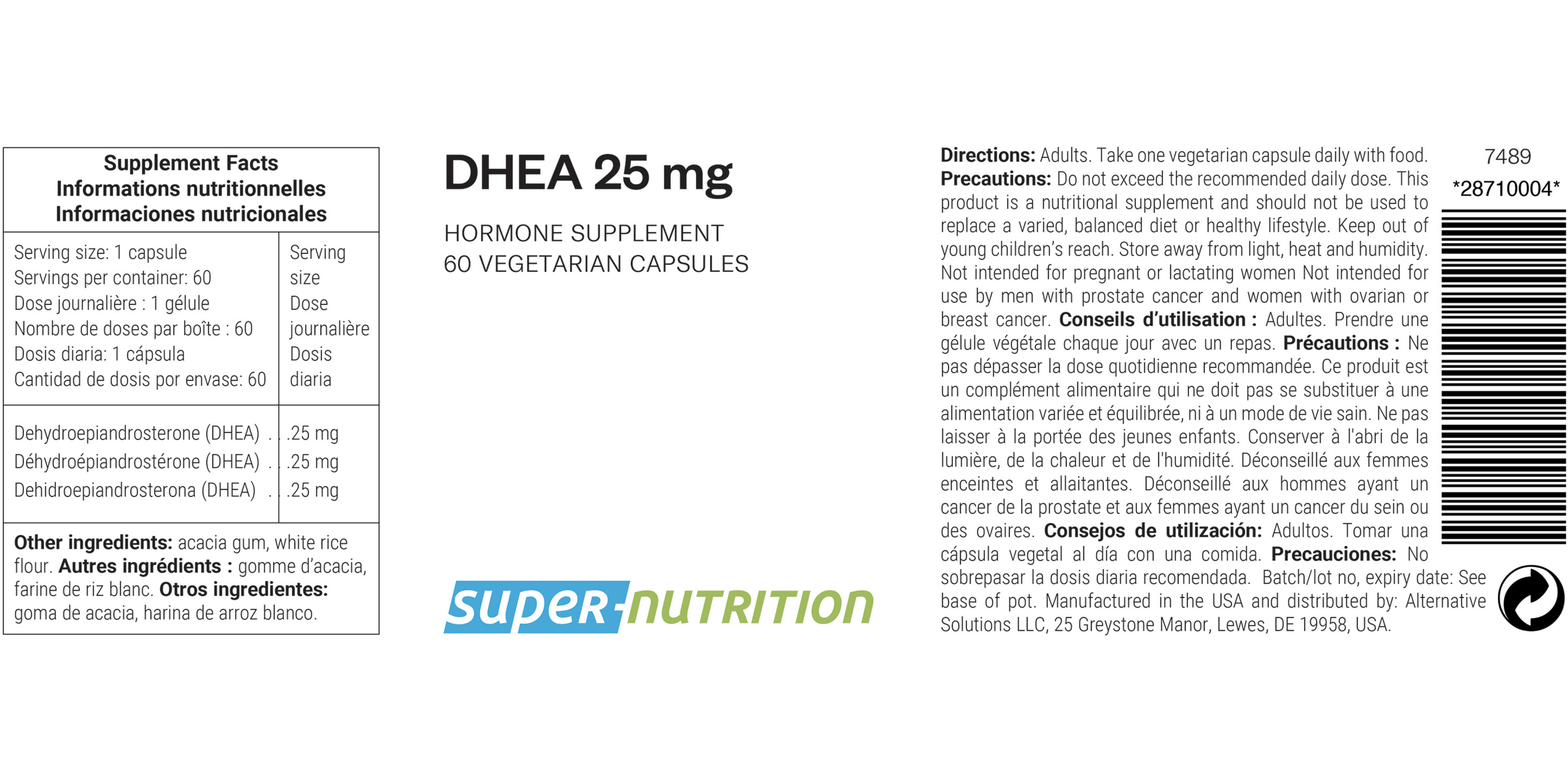 DHEA 25 mg 60